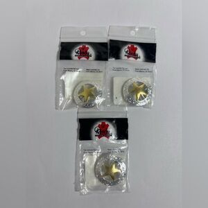 Lot of 3 Tandy Leather Crafts Texas Star Concho Small w/screw 11373-35